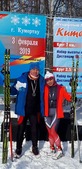 Участники открытого лыжного марафона Владимир Куприянов и Гульназ Идельбаева